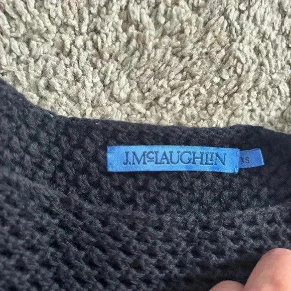 J. McLaughlin Crochet Black Dress Cover Up Beach Size  XS - Picture 6 of 7